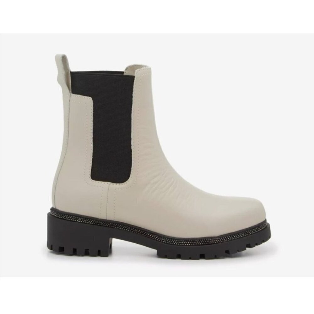 DKNY / Rick / Vanilla Bone & Black / Ankle Boots / Memory foam / Size US Size 1